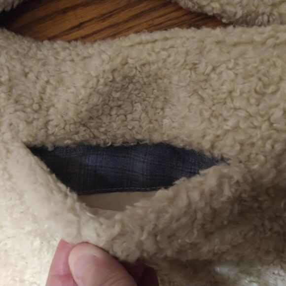- Pendleton fleece Sherpa full zip jacket with plaid trim size L - Picture 6 of 8
